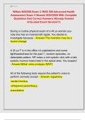 Wilkes NSG500 Exam 2 &sol;NSG 500 Advanced Health  Assessment Exam 2 Newest 2025&sol;2026 With Complete  Questions And Correct Answers &vert;Already Graded  A&plus;&vert;&vert;Latest Exam Version&excl;&excl;&excl;&vert; 