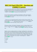 HIST 101 Final UPDATED    Questions and  CORRECT Answers 