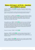 History 101 Exam 1  ACTUAL    Questions  and CORRECT Answers 