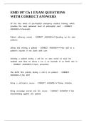 EMD 197 Ch 1 EXAM QUESTIONS WITH CORRECT ANSWERS&period;