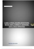 CAISS 2 FINAL EXAMS QUESTIONS WITH 100&percnt; CORRECT ANSWERS 2025&sol;2026 UPDATED  & CAISS TEST STUDY GUIDE - SAMPLE QUESTIONS AND ANSWERS 2025&sol;2026 &lpar;A&plus; GRADED&rpar;&period;  Solved Package Deal Solution &sol; 100&percnt; Verified 2025&sol;2026 &lpar;A&plus; GRADED&rpar;