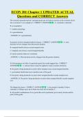 ECON 201 Chapter 1 UPDATED ACTUAL  Questions and CORRECT Answers 