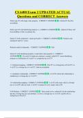 CS 6400 Exam 2 UPDATED ACTUAL  Questions and CORRECT Answers