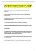 Auditing and Assurance Services Chapter 1 - 4 Multiple Choice Question and Complete Solutions Latest 2025&period;