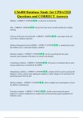 CS6400 Database Study Set UPDATED    Questions and CORRECT Answers