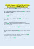 CS 6400 Chapter 4 UPDATED ACTUAL  Questions and CORRECT Answers 