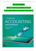 SOLUTION MANUAL Horngren's Accounting&comma; The Managerial Chapters&comma; 14th Edition By Tracie Miller-Nobles Brenda Mattison&comma; All Chapters 1 - 9 &emsp;