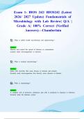 Exam 1&colon; BIOS 242&sol; BIOS242 &lpar;Latest 2026&sol; 2027 Update&rpar; Fundamentals of Microbiology with Lab Review&vert; Q&sol;A &vert; Grade A&vert; 100&percnt; Correct &lpar;Verified Answers&rpar;&mdash;Chamberlain