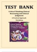 TEST BANK CRITICAL THINKING&comma; CLINICAL REASONING AND CLINICAL JUDGEMENT A PRACTICAL APPROACH 7TH EDITION ALL CHAPTERS INCLUDED AND COMPLETE GUIDE&period;