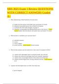 NRS 3025 Exam 1 Review QUESTIONS WITH CORRECT ANSWERS Graded A&plus;