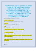 NEW YORK FALCONRY&colon; LICENSING&comma; BIRDS&comma;  TRAINING AND REGULATIONS EXAM   2025&sol;2026 WITH ACTUAL CORRECT  QUESTIONS AND VERIFIED DETAILED  ANSWERS &vert;FREQUENTLY TESTED  QUESTIONS AND SOLUTIONS &vert;ALREADY  GRADED A&plus;&vert;NEWEST&vert;BRAND NEW  VERSION&excl;&excl;&vert;GUARANTEED PASS