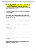 Kentucky UST Certification Test Prep Questions with Correct Answers 2025&sol;2026