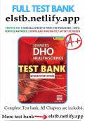 Test Bank For DHO Health Science Updated 9th Edition Simmers &vert; All Chapters with Answers and Rationals