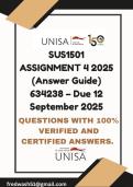SUS1501 ASSIGNMENT 4 2025 &lpar;Answer Guide&rpar; 634238 &ndash; Due 12 September 2025