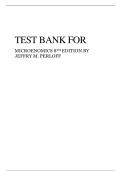 Test Bank for Microeconomics 8th Edition by Jeffrey M. Perloff| 9781292446448| All Chapters| LATEST