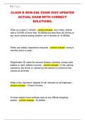 CLASS B NON-CDL EXAM 2025 UPDATED  ACTUAL EXAM WITH CORRECT  SOLUTIONS&period;
