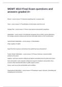 MGMT 4513 Final Exam questions and answers graded A&plus;