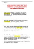 VIRGINIA PESTICIDE TEST 2025  UPDATED ACTUAL EXAM WITH  CORRECT SOLUTIONS&period;