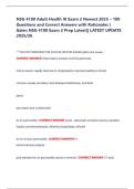 NSG 4100 Adult Health III Exam 2 Newest 2025 &ndash; 100 Questions and Correct Answers with Rationales &vert; Galen NSG 4100 Exam 2 Prep Latest&vert;&vert; LATEST UPDATE 2025&sol;26