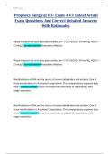 Prophecy Surgical ICU Exam A V3 Latest Actual Exam Questions And Correct Detailed Answers With Rationales