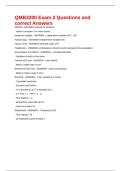 QMB3200 Exam 2 Questions and correct Answers