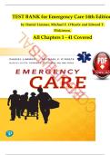 Test Bank for Emergency Care&lbrace; 14th Edition &rcub;by Daniel Limmer&comma; Michael F&period; O'Keefe &vert; All Chapters Included &vert; Elaborated Answers &vert; Updated