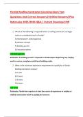 Florida Roofing Contractor Licensing Exam Test  Questions And Correct Answers &lpar;Verified Answers&rpar; Plus  Rationales 2025&sol;2026 Q&A &vert; Instant Download Pdf