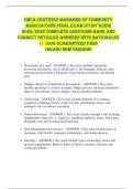 CMCA Certified Manager of Community  Associations FINAL EXAM STUDY GUIDE  2025&sol;2026 COMPLETE QUESTIONS BANK AND  CORRECT DETAILED ANSWERS WITH RATIONALES  &vert;&vert; 100&percnt; GUARANTEED PASS  <BRAND NEW VERSION> 