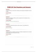 PHED 225 Test Questions and Answers