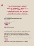 WGU D351 Functions of Human Resource Management &vert; Version 3 PA &vert; Questions and Answers &vert; Comprehensive Guide &vert; New 2025&sol;2026 Update &vert; 100&percnt; Verified &vert; Graded A&period;      