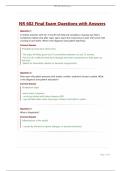 NR 602 Final Exam Questions with Answers