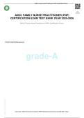 ANCC FAMILY NURSE PRACTITIONER &lpar;FNP&rpar; CERTIFICATION MUILTCHOICE EXAM STUDY GUIDE YEAR 2025-2026