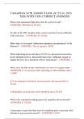 CANADIAN ATPL SARON EXAM &lpar;ACTUAL 2025-2026&rpar; WITH 100- CORRECT ANSWERS