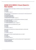NURS 2212-WEEK 3 Exam Rated A&plus; New Update