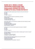 NURS 2212- WEEK 4 EXAM &lpar;2025&sol;2026&rpar; QUESTIONS AND &lpar;elaborated&rpar; ANSWETRS WITH COMPLETE SOLUTIONS RATED A&plus;