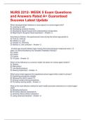 NURS 2212- WEEK 5 Exam Questions and Answers Rated A&plus; Guaranteed Success Latest Update