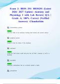 Exam 2&colon; BIOS 251&sol; BIOS251 &lpar;Latest 2026&sol; 2027 Update&rpar; Anatomy and Physiology I with Lab Review&vert; Q&sol;A &vert; Grade A&vert; 100&percnt; Correct &lpar;Verified Answers&rpar; -Chamberlain