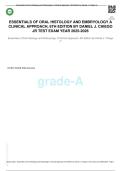 ESSENTIALS OF ORAL HISTOLOGY AND EMBRYOLOGY A CLINICAL APPROACH&comma; 6TH EDITION BY DANIEL J&period; CHIEGO  JR TEST EXAM STUDY GUIDE YEAR 2025-2026