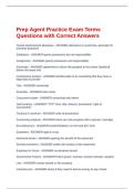 Prep Agent Practice Exam Terms Questions with Correct Answers