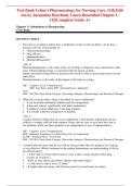Test bank lehne s pharmacology for nursing care 11th edition by jacqueline burchum laura rosenthal chapter 1 112 complete