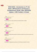 WGU D322 - Introduction to IT &vert; Q-Bank &vert;489 Questions and Answers &vert; Comprehensive Guide &vert; New 2025&sol;2026 Update &vert; 100&percnt; Verified &vert; A Grade     
