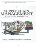 Test Bank for Managing Supply Chains A Logistics Approach International Edition 9th Edition by John J&period; Coyle&comma; C&period; John Langley&comma; Jr&period;&comma; Robert A&period;