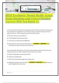 HESI Psychiatric Mental Health Actual Exam Questions and Correct Detailed Answers 2025 Top Rated A&plus;