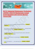 BCTC Industrial Maintenance Technology AMTEC &lpar;NOCTI Mechatronic&rpar; Actual Exam Questions and Answers Review Newest 2025