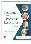 TESTBANK For &lpar;Neonatal and Pediatric Respiratory Care&rpar; 6th Edition by Brian K&period; Walsh&vert;&vert;LATEST EDITION&lpar;2025&rpar;