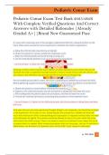 Pediatric Comat Exam Test Bank 2025-2026 With Complete Verified Questions And Correct Answers with Detailed Rationales &vert;Already Graded A&plus;&vert;&vert;Brand New Guaranteed Pass