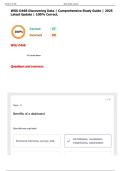WGU D468 Discovering Data &vert; Comprehensive Study Guide &vert; 2025 Latest Update &vert; 100&percnt; Correct&period;