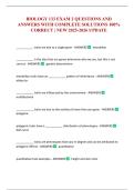 BIOLOGY 133 EXAM 2 QUESTIONS AND ANSWERS WITH COMPLETE SOLUTIONS 100&percnt; CORRECT &vert; NEW 2025-2026 UPDATE