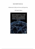 Solutions Manual for Mathematics for Physical Science and Engineering&comma; 1st Edition&comma; by Frank E&period; Harris&comma; Chapter 1-18 &vert;All Chapters