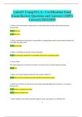 Latest&excl;&excl; CompTIA A&plus; Certification Final  Exam Review Question and Answers &lbrack;100&percnt;  Correct&rsqb; 2024&sol;2025
